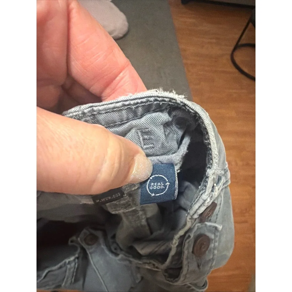 American Eagle Outfitters Flex Cargo Pants Gray Blue Straight Leg Size 30x32